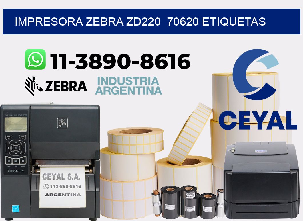 impresora zebra zd220 70620 etiquetas