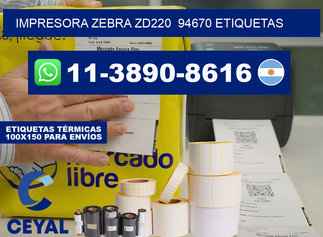 impresora zebra zd220 94670 etiquetas