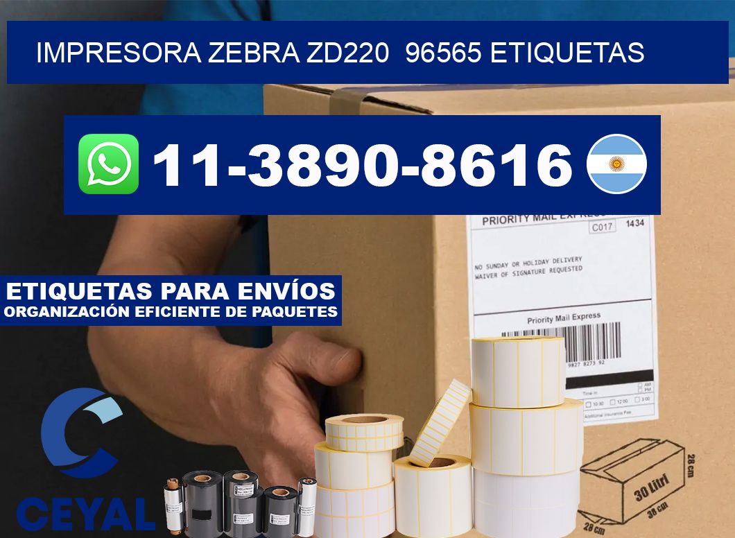 impresora zebra zd220  96565 etiquetas