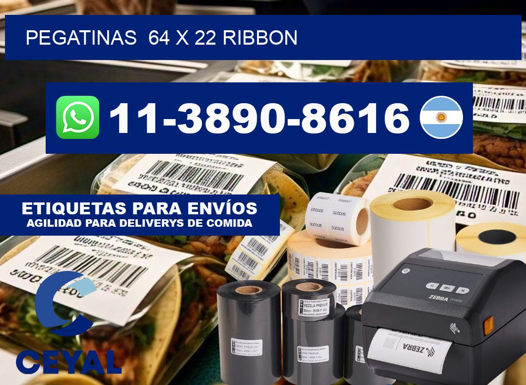 pegatinas  64 x 22 ribbon