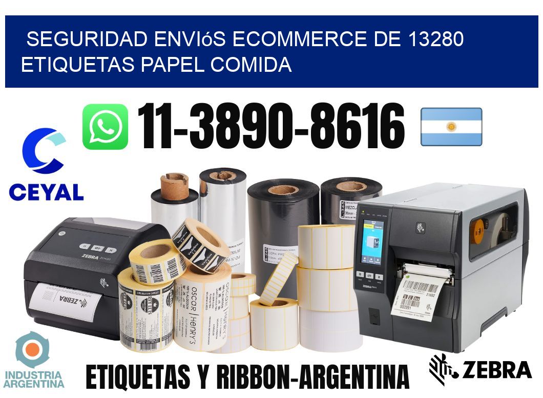 seguridad enviós ecommerce de 13280 etiquetas papel comida