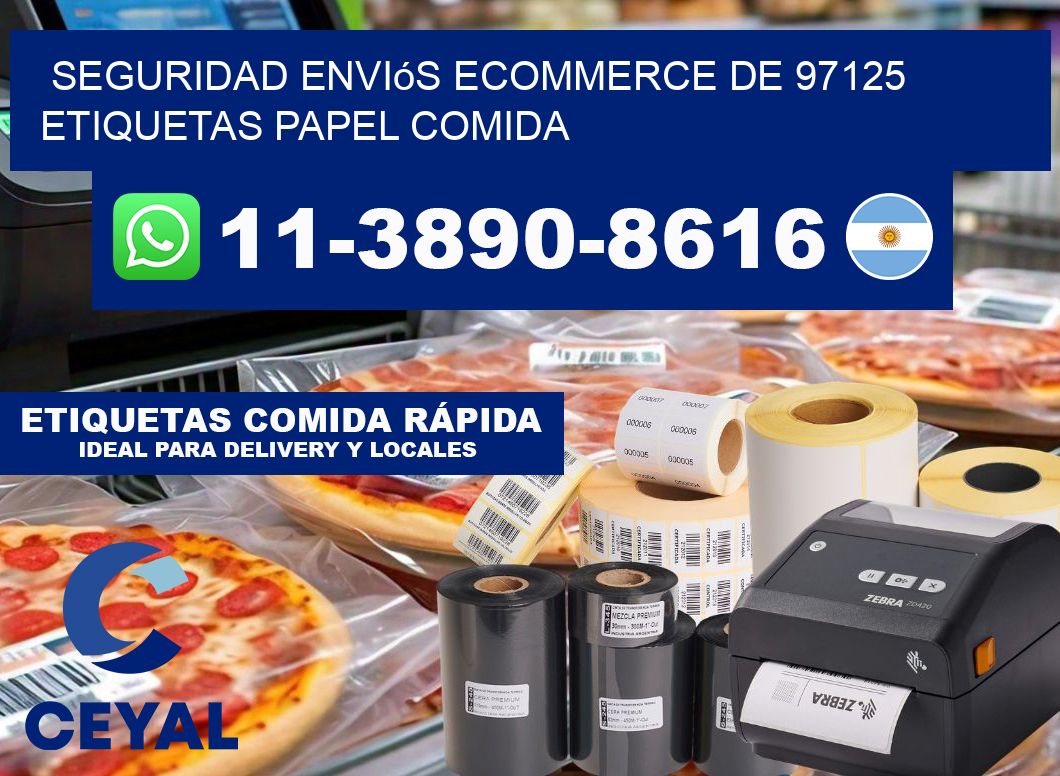 seguridad enviós ecommerce de 97125 etiquetas papel comida