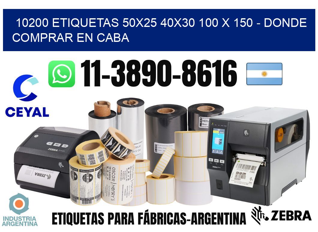 10200 etiquetas 50x25 40x30 100 x 150 - Donde Comprar en Caba