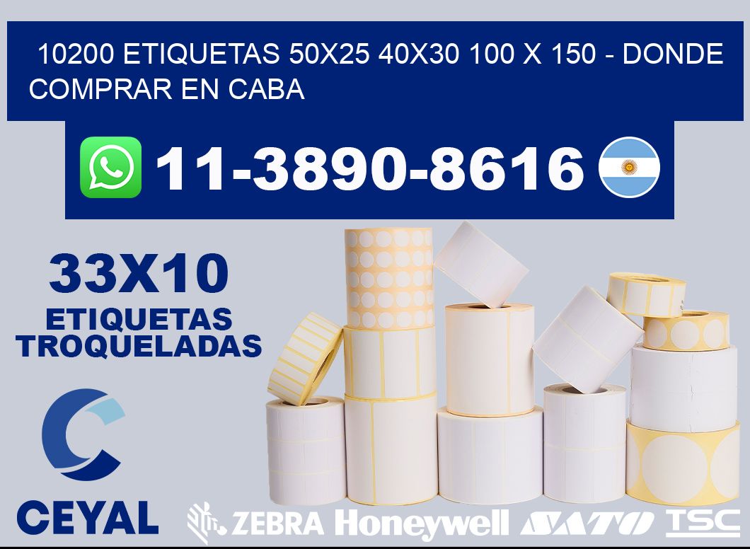10200 etiquetas 50x25 40x30 100 x 150 - Donde Comprar en Caba