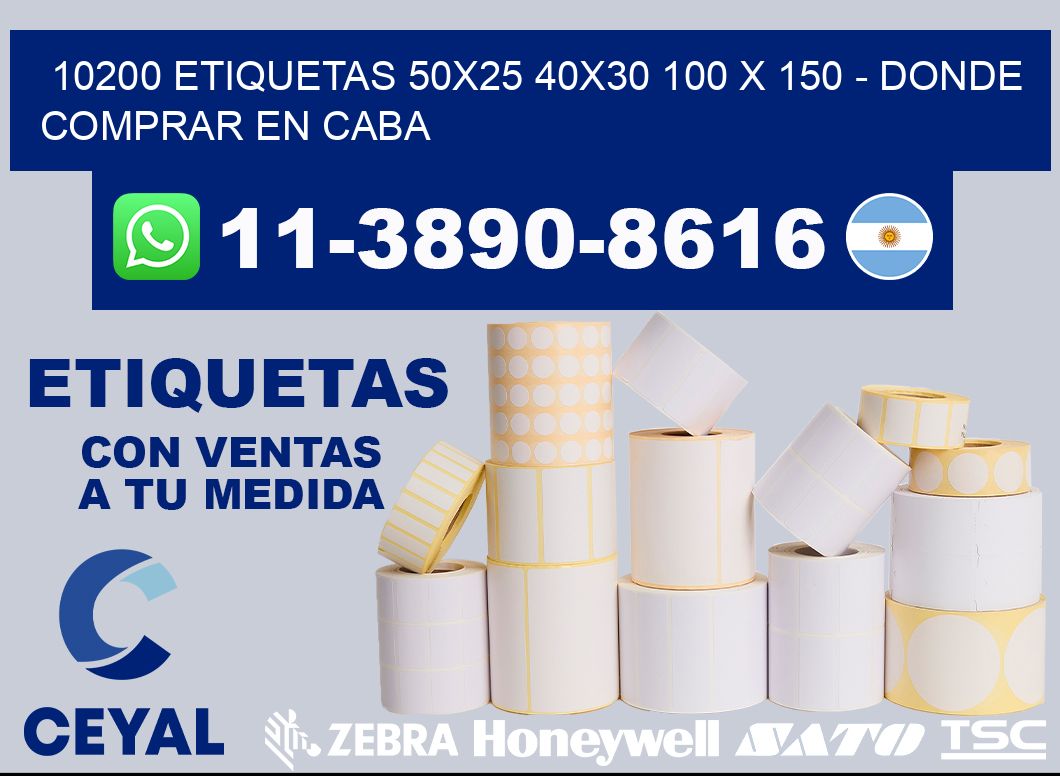 10200 etiquetas 50x25 40x30 100 x 150 - Donde Comprar en Caba