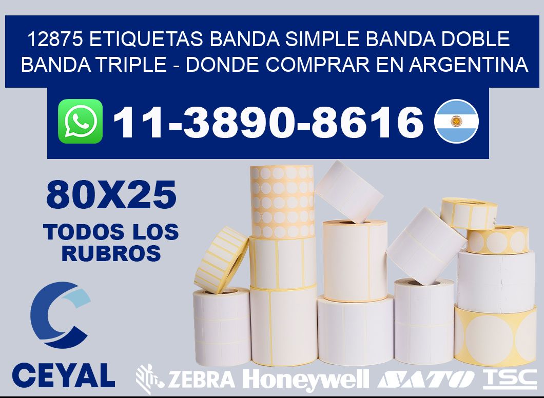 12875 etiquetas banda simple banda doble banda triple - Donde Comprar en Argentina