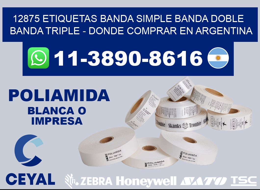 12875 etiquetas banda simple banda doble banda triple - Donde Comprar en Argentina