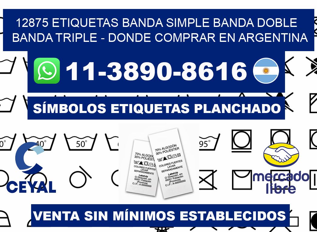 12875 etiquetas banda simple banda doble banda triple - Donde Comprar en Argentina
