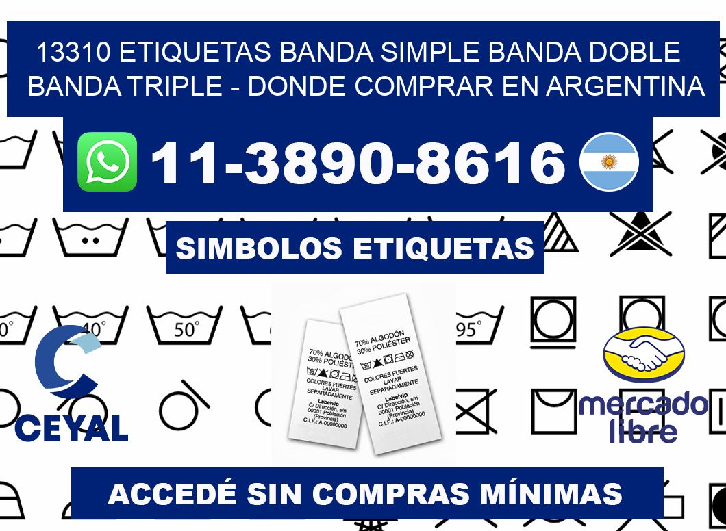 13310 etiquetas banda simple banda doble banda triple - Donde Comprar en Argentina