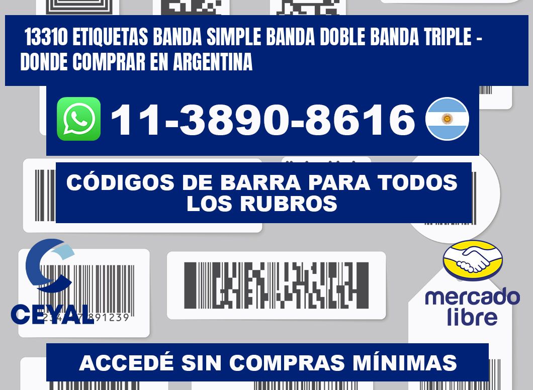 13310 etiquetas banda simple banda doble banda triple - Donde Comprar en Argentina