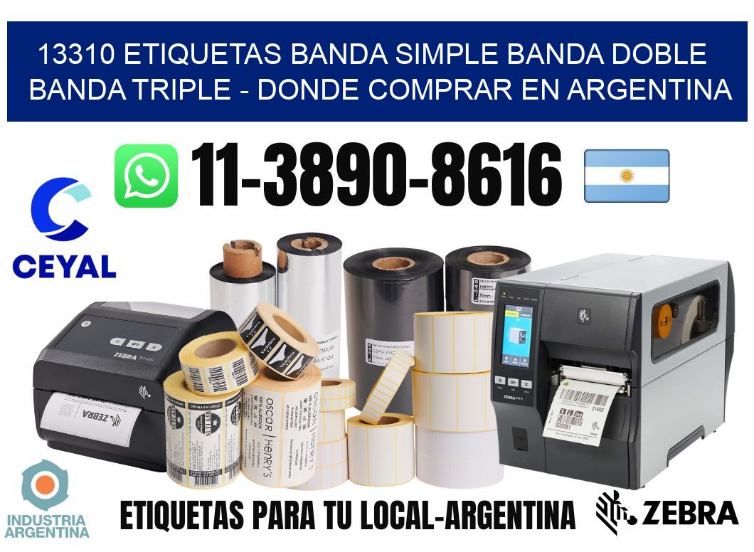 13310 etiquetas banda simple banda doble banda triple - Donde Comprar en Argentina
