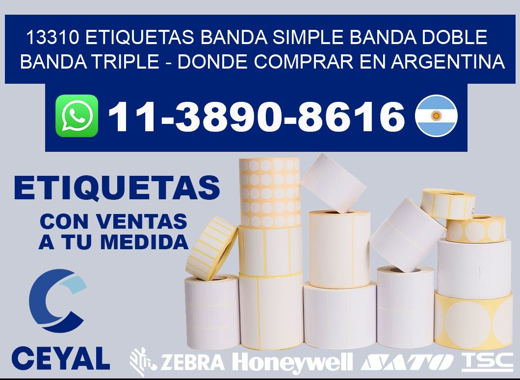 13310 etiquetas banda simple banda doble banda triple - Donde Comprar en Argentina