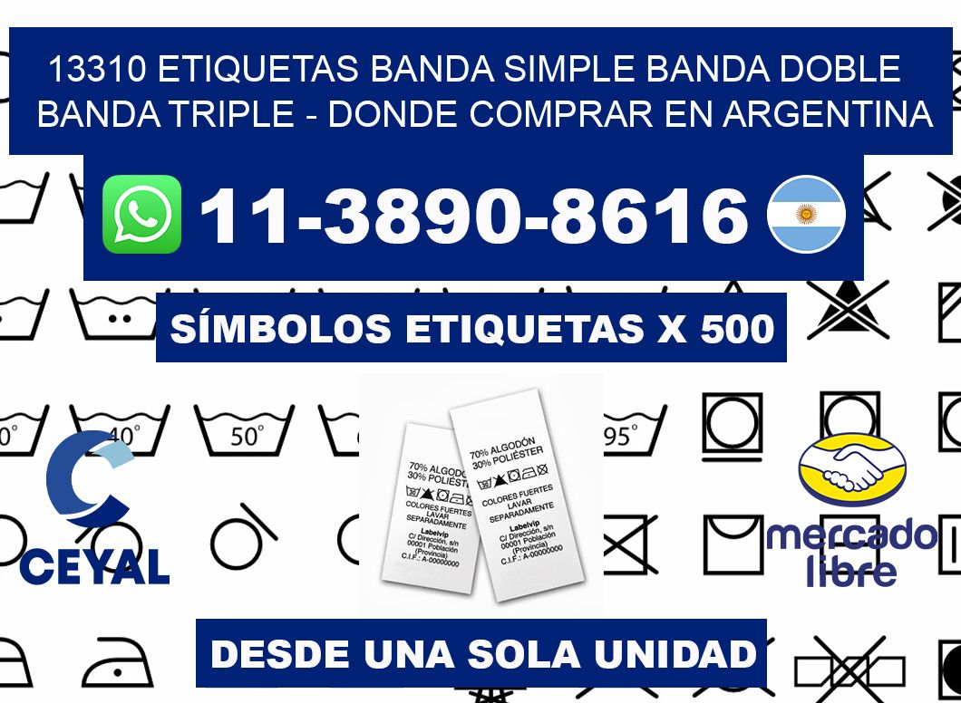 13310 etiquetas banda simple banda doble banda triple - Donde Comprar en Argentina