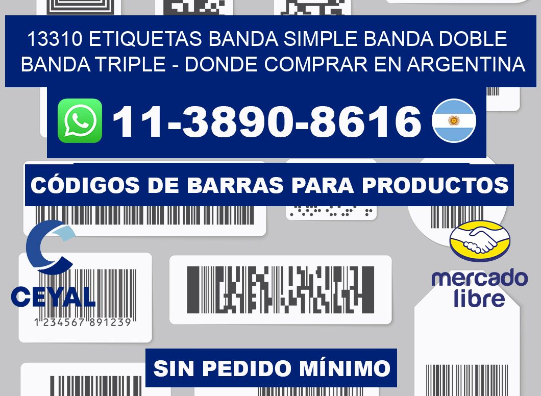 13310 etiquetas banda simple banda doble banda triple - Donde Comprar en Argentina