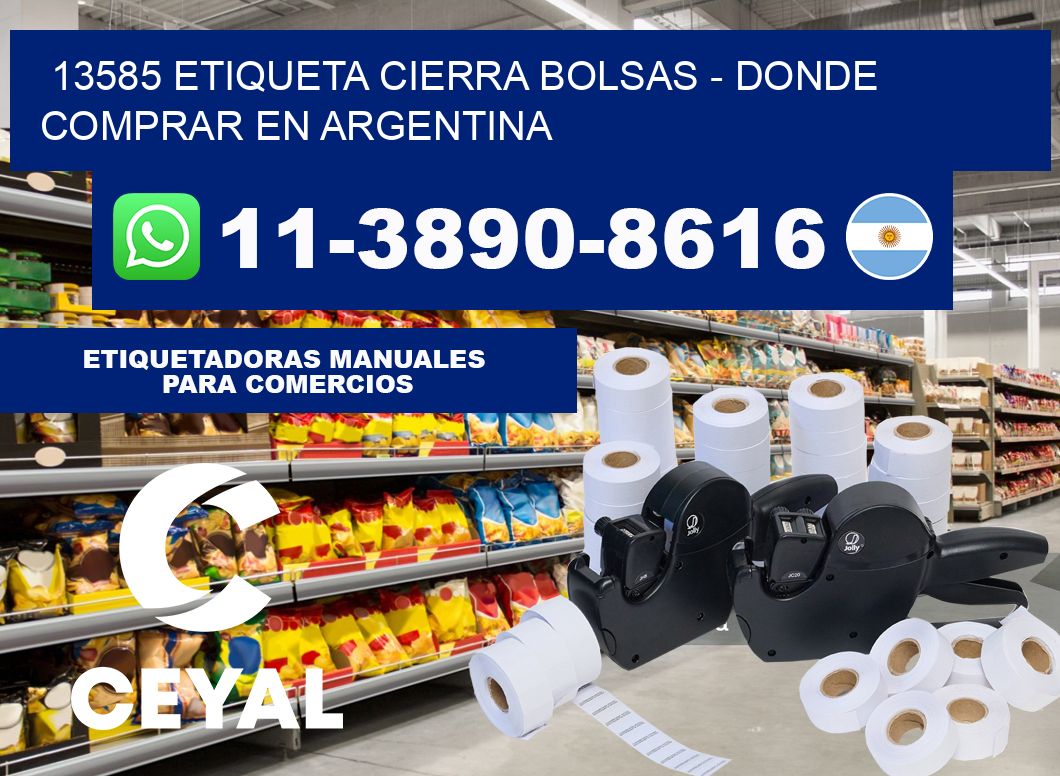 13585 etiqueta Cierra Bolsas - Donde Comprar en Argentina