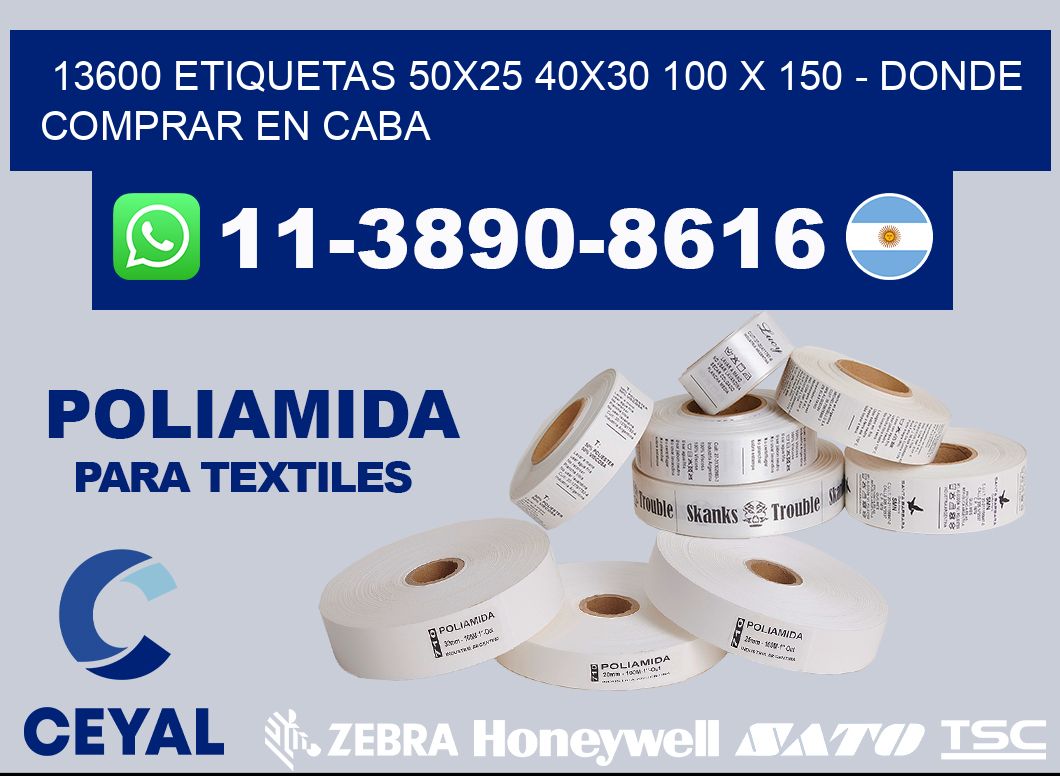 13600 etiquetas 50x25 40x30 100 x 150 - Donde Comprar en Caba