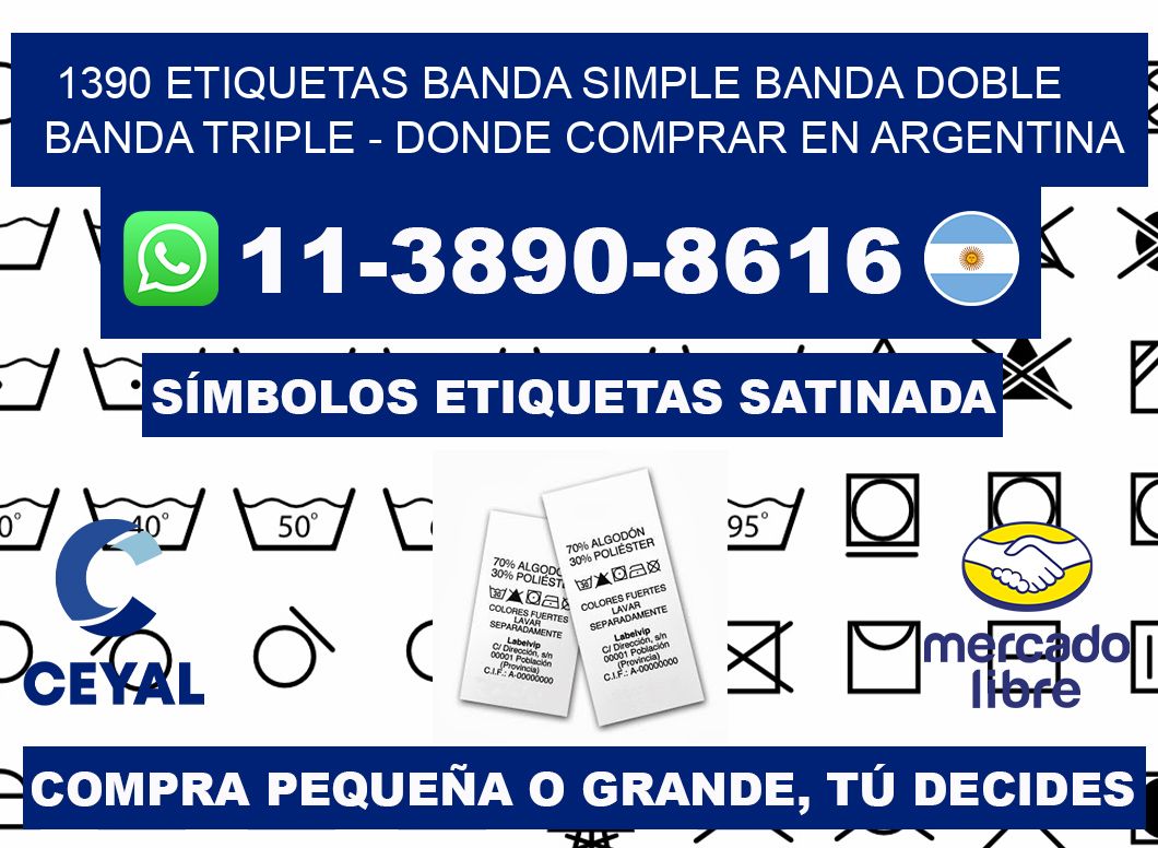 1390 etiquetas banda simple banda doble banda triple - Donde Comprar en Argentina