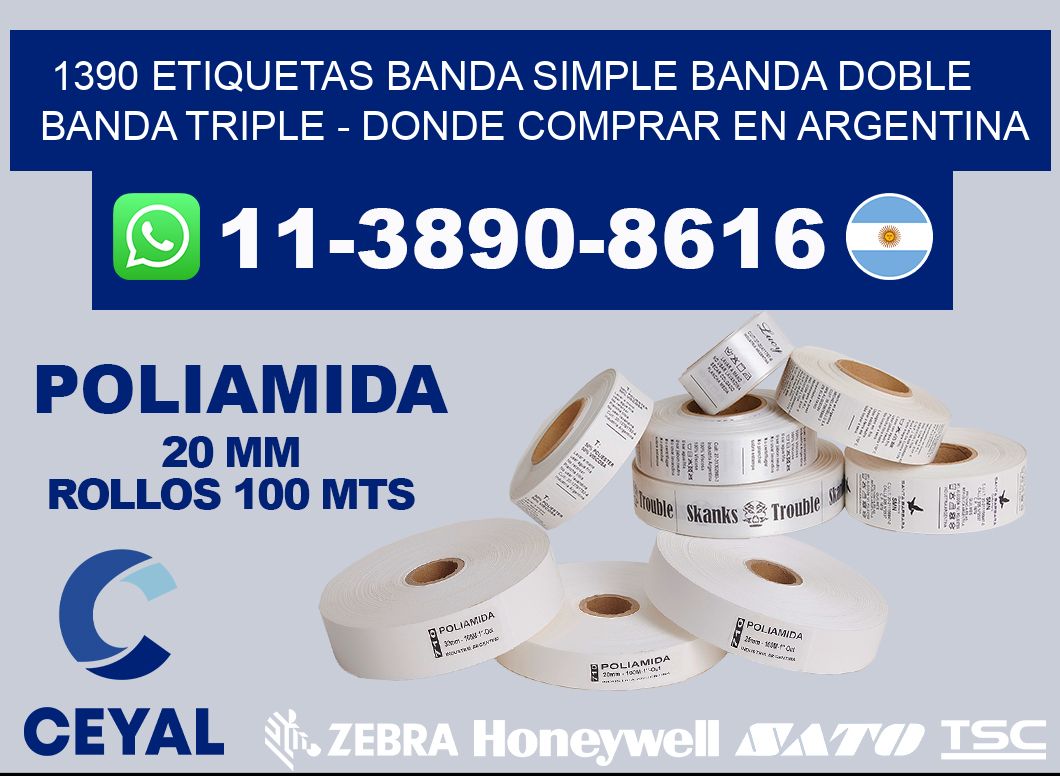 1390 etiquetas banda simple banda doble banda triple - Donde Comprar en Argentina