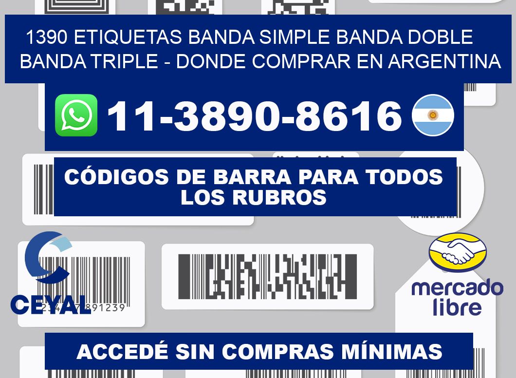 1390 etiquetas banda simple banda doble banda triple - Donde Comprar en Argentina