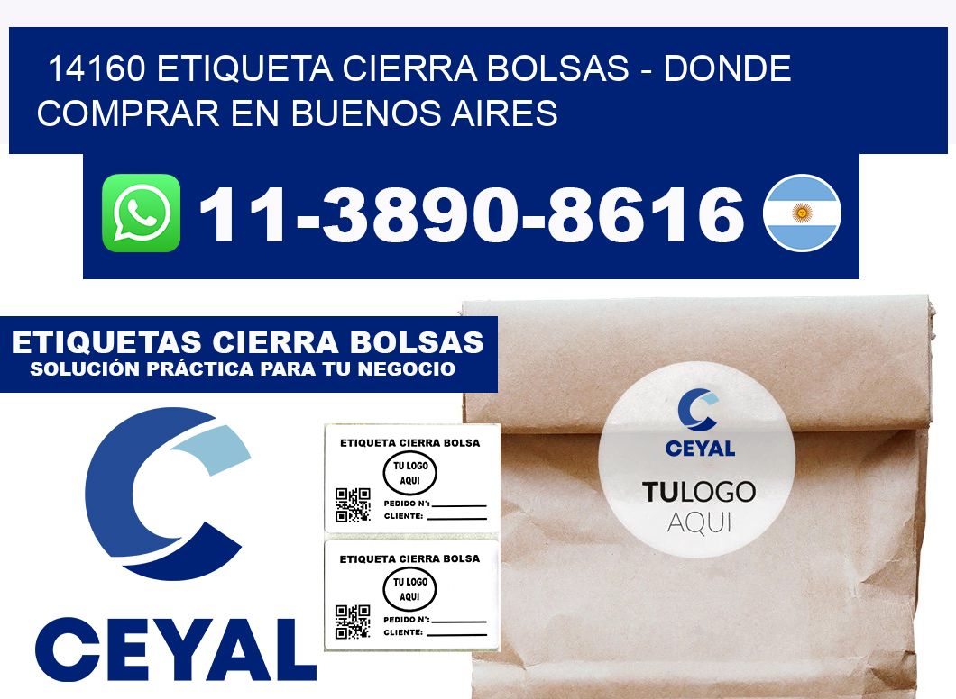14160 etiqueta Cierra Bolsas - Donde Comprar en Buenos Aires