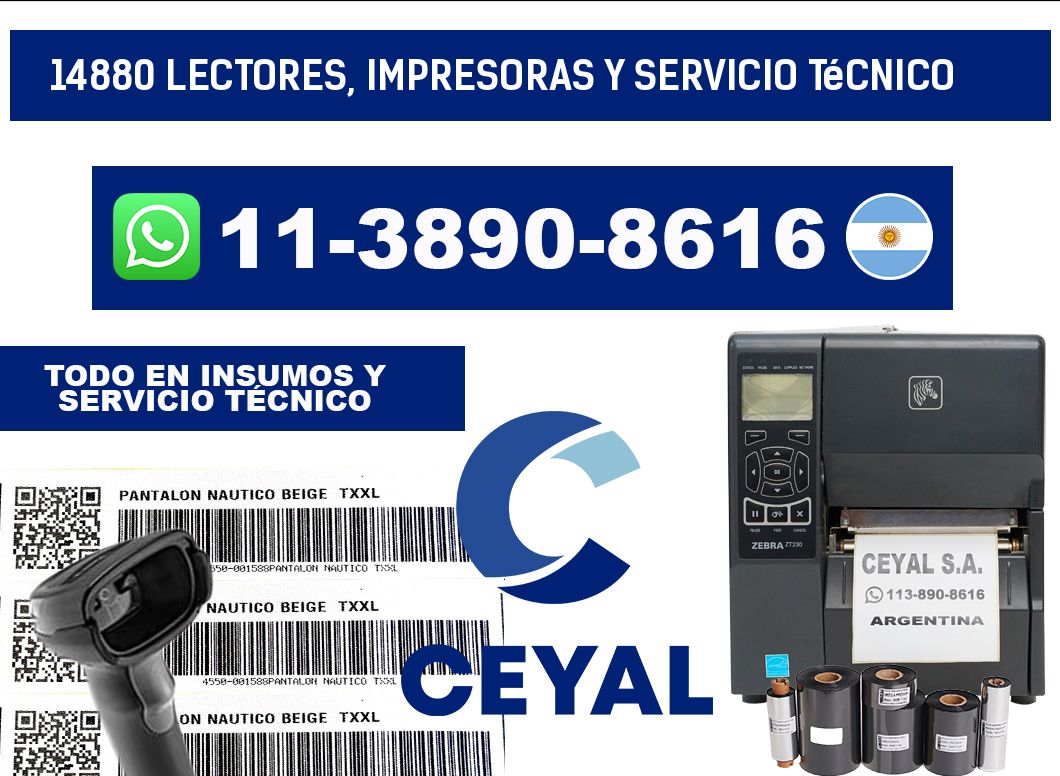 14880 Lectores, Impresoras y Servicio Técnico