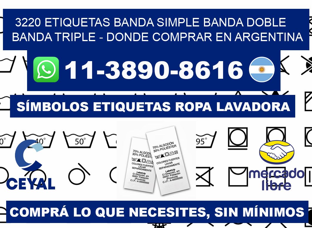 3220 etiquetas banda simple banda doble banda triple - Donde Comprar en Argentina