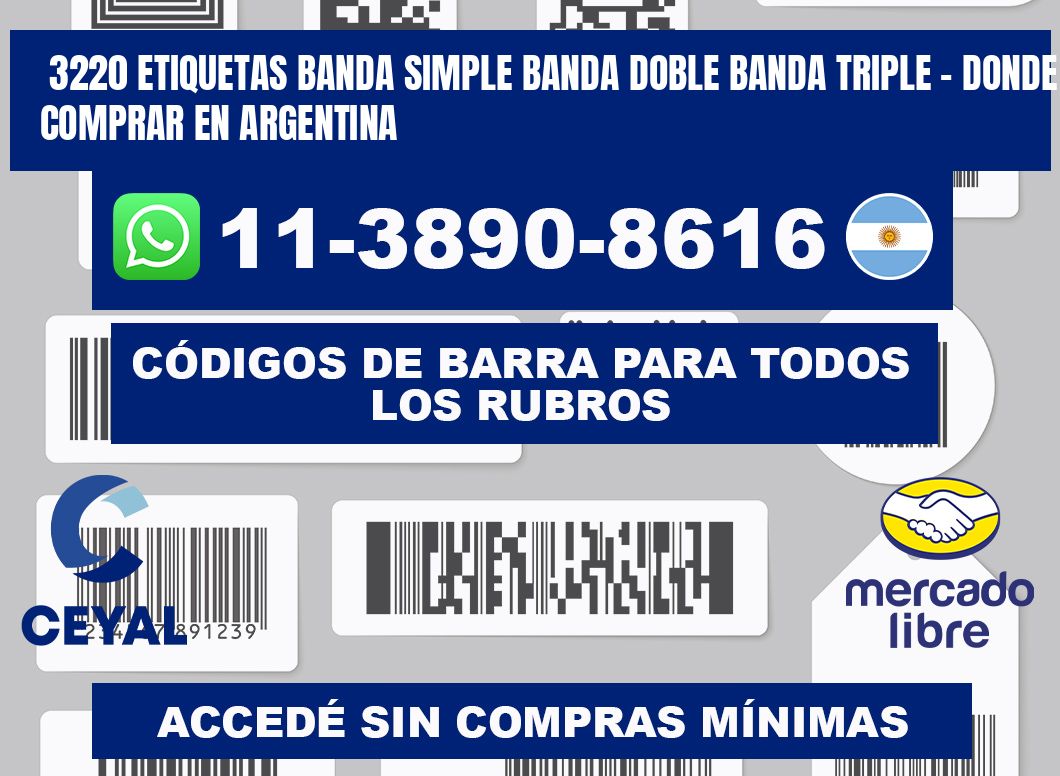 3220 etiquetas banda simple banda doble banda triple - Donde Comprar en Argentina