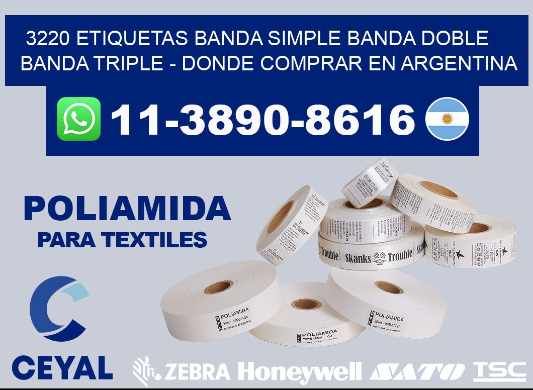 3220 etiquetas banda simple banda doble banda triple - Donde Comprar en Argentina