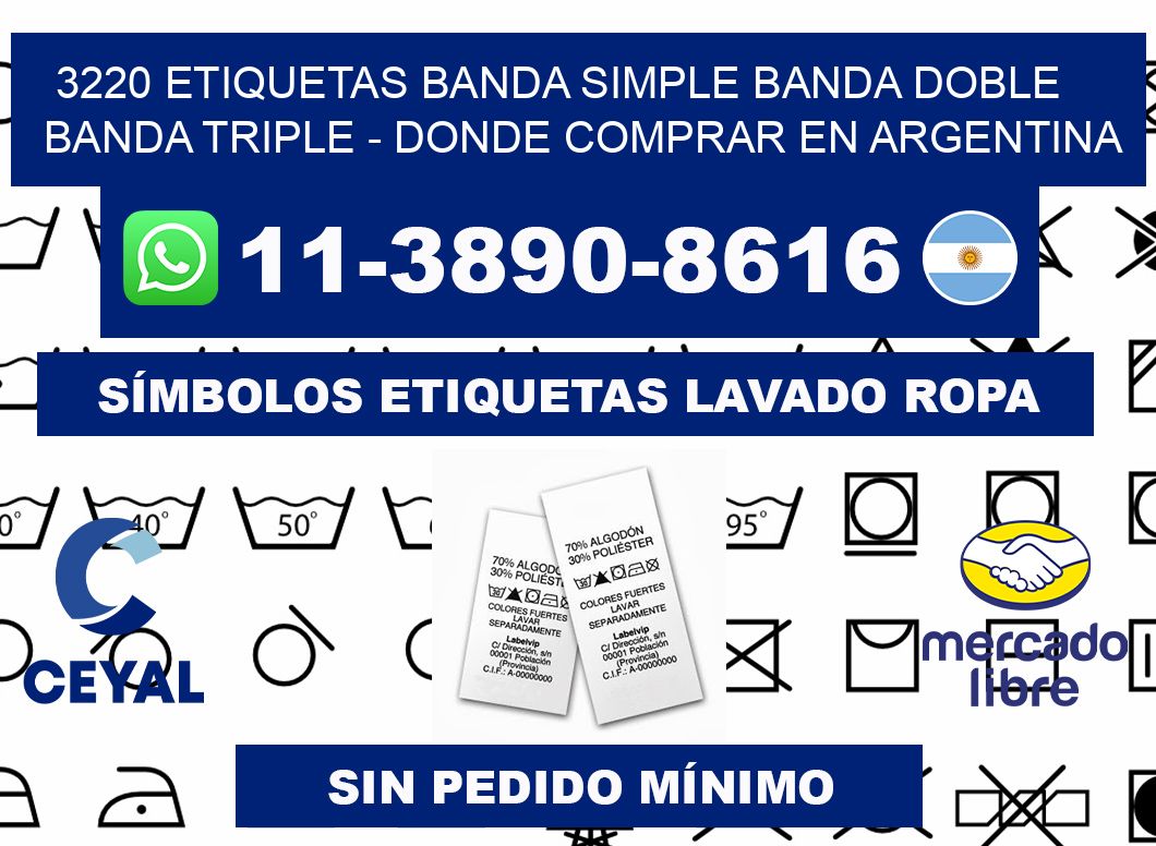 3220 etiquetas banda simple banda doble banda triple - Donde Comprar en Argentina