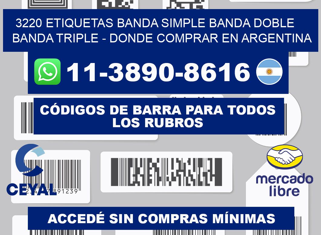 3220 etiquetas banda simple banda doble banda triple - Donde Comprar en Argentina