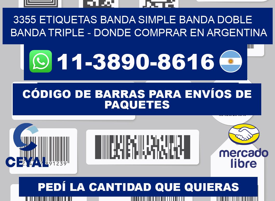 3355 etiquetas banda simple banda doble banda triple - Donde Comprar en Argentina