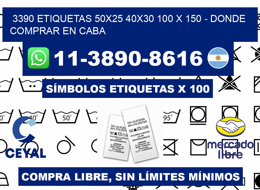 3390 etiquetas 50x25 40x30 100 x 150 - Donde Comprar en Caba