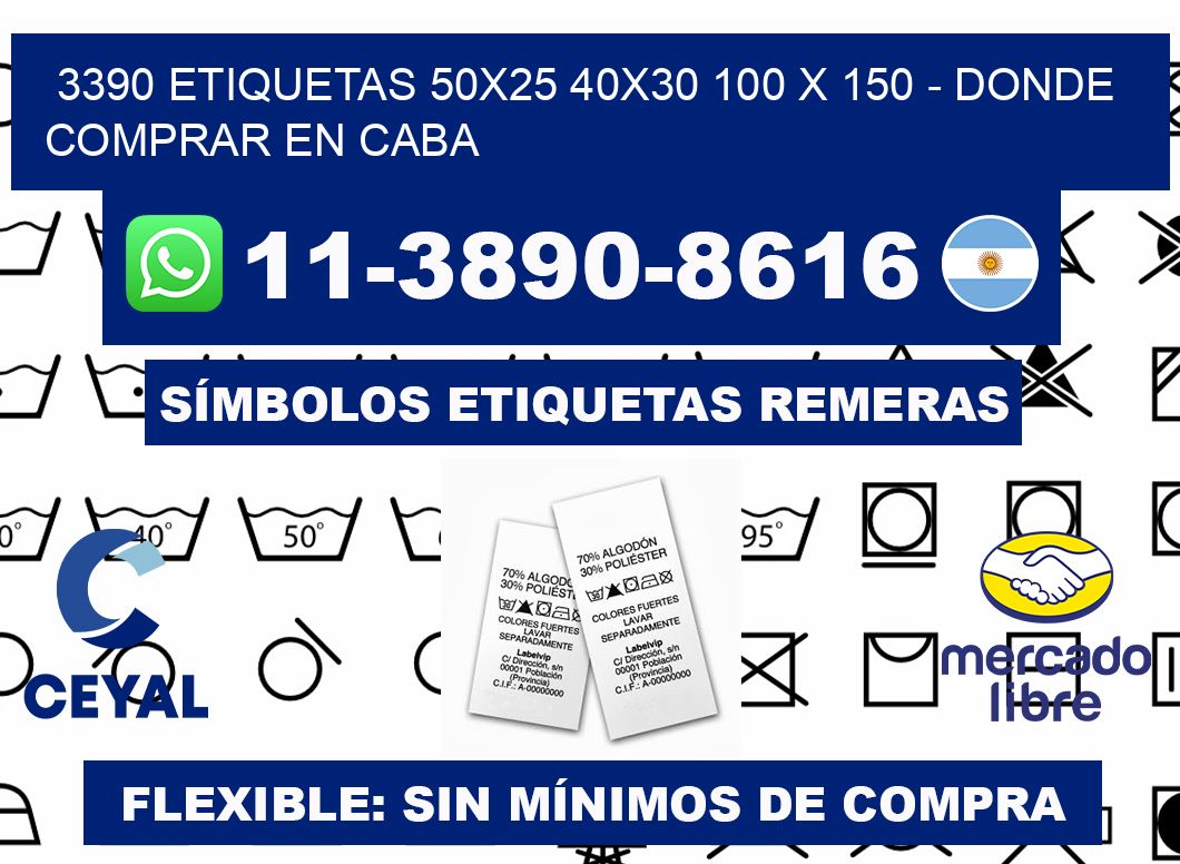 3390 etiquetas 50x25 40x30 100 x 150 - Donde Comprar en Caba