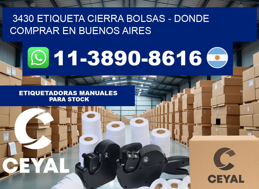 3430 etiqueta Cierra Bolsas – Donde Comprar en Buenos Aires