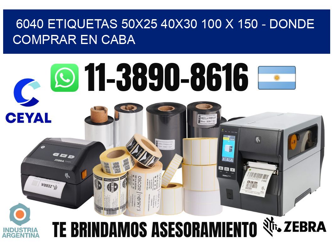 6040 etiquetas 50x25 40x30 100 x 150 - Donde Comprar en Caba
