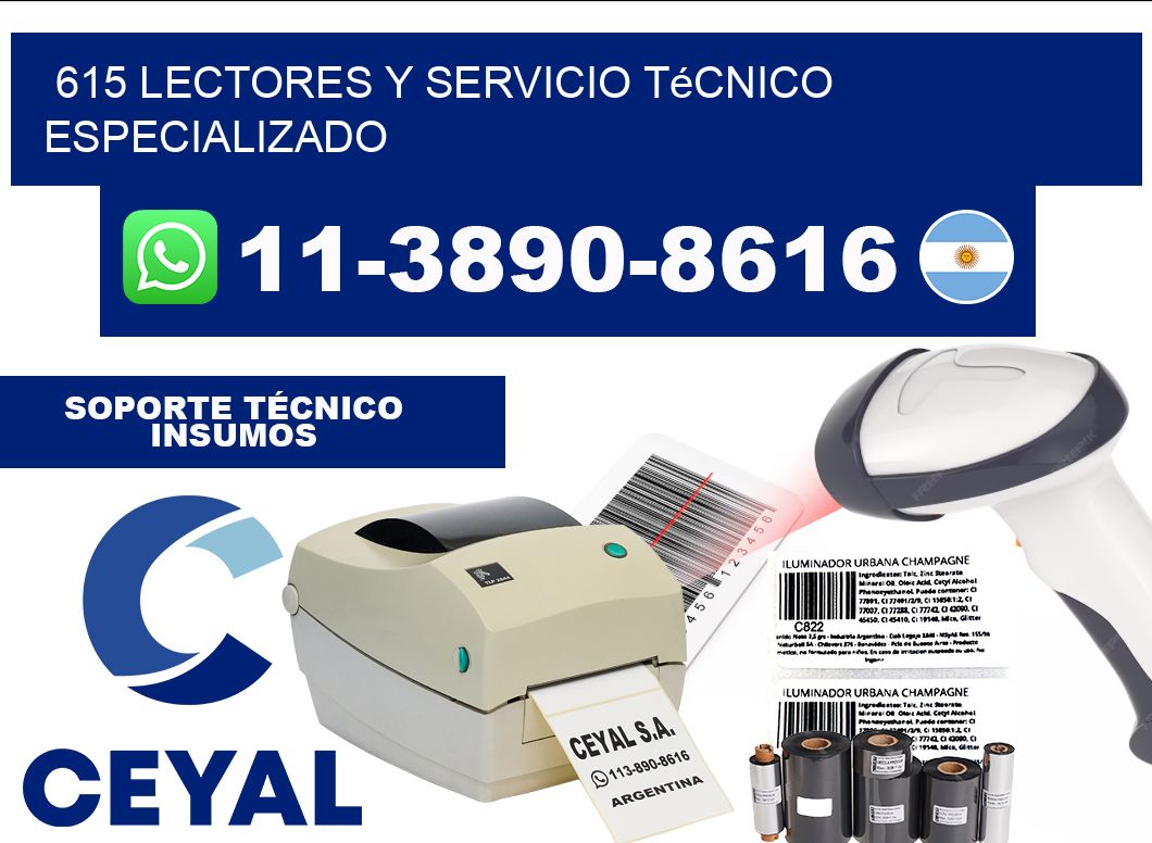 615 Lectores y Servicio Técnico Especializado