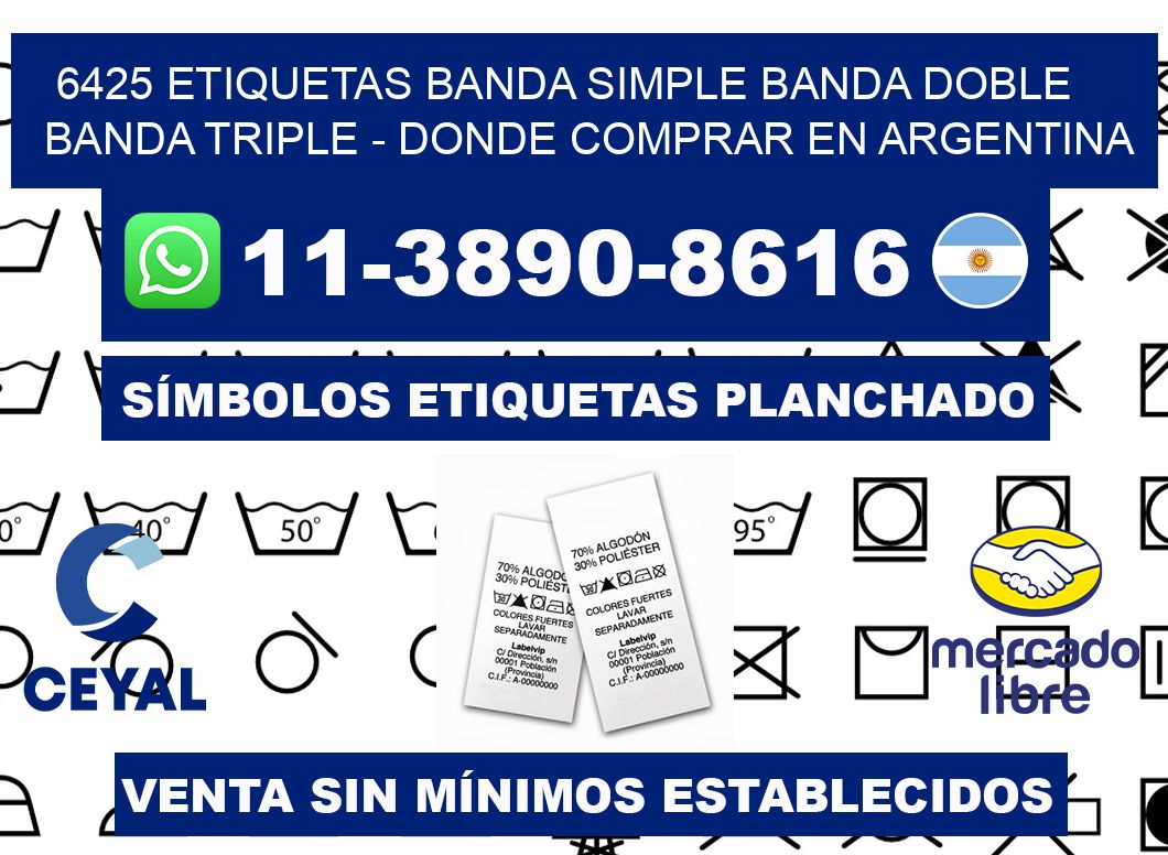 6425 etiquetas banda simple banda doble banda triple - Donde Comprar en Argentina