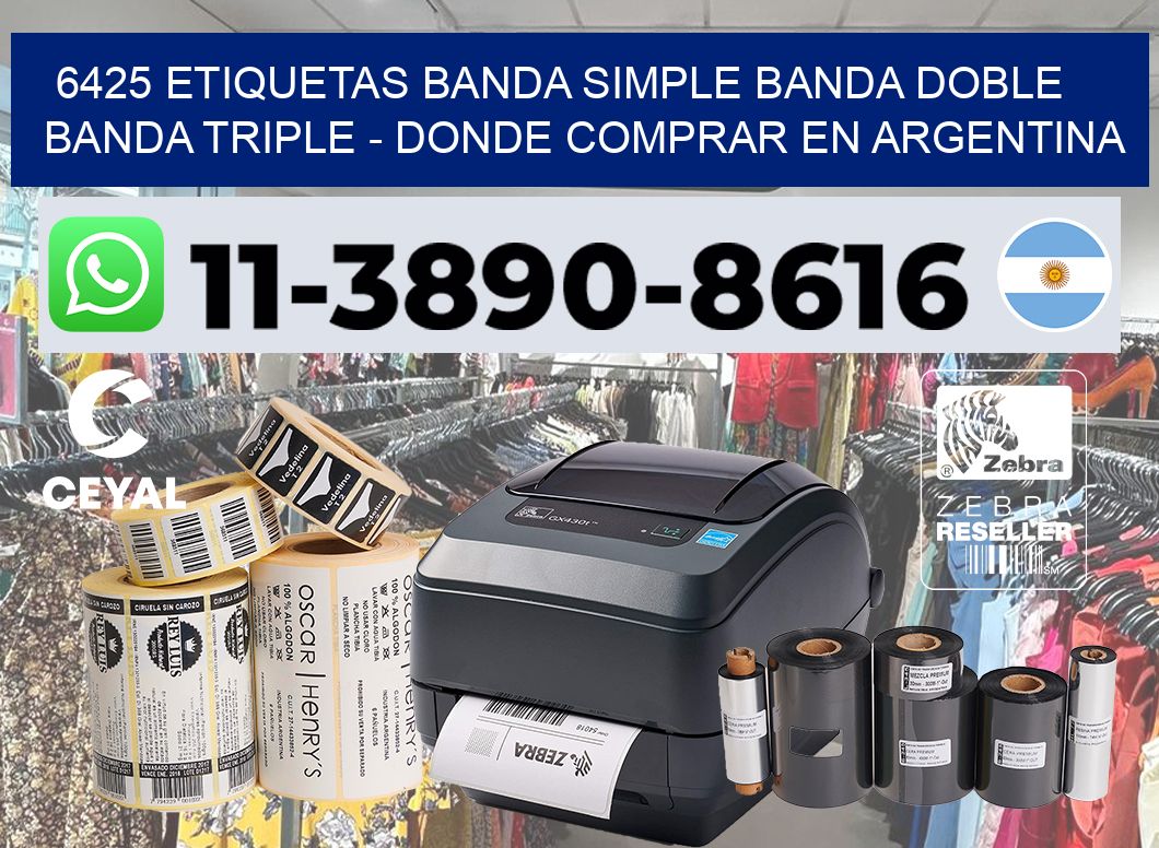6425 etiquetas banda simple banda doble banda triple – Donde Comprar en Argentina