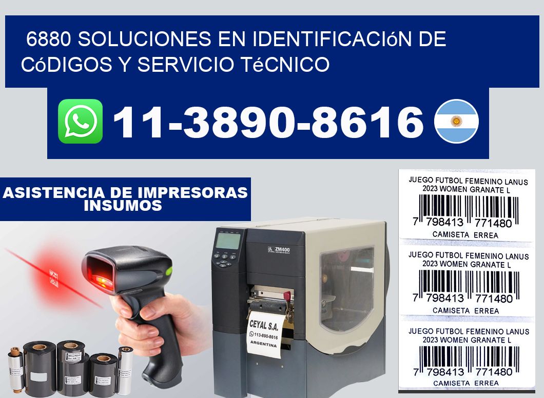 6880 Soluciones en Identificación de códigos y Servicio Técnico