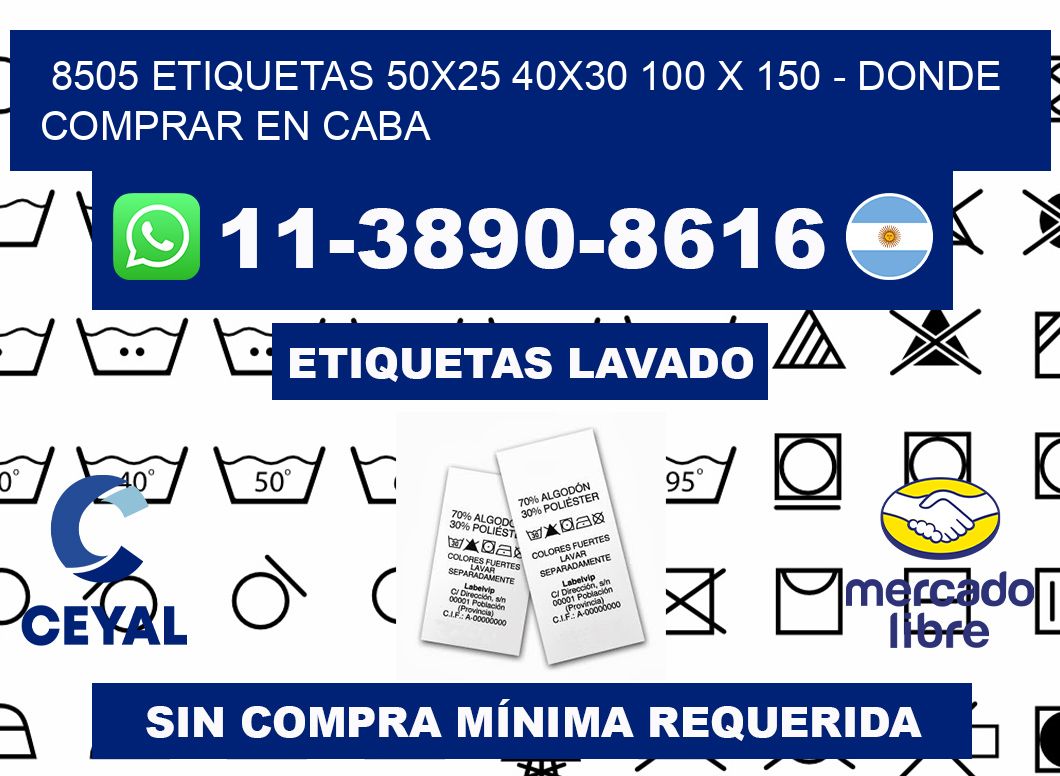 8505 etiquetas 50x25 40x30 100 x 150 - Donde Comprar en Caba
