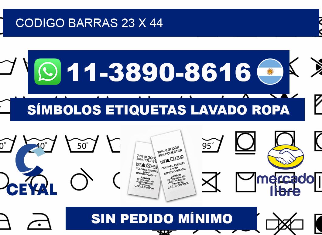 Codigo barras 23 x 44