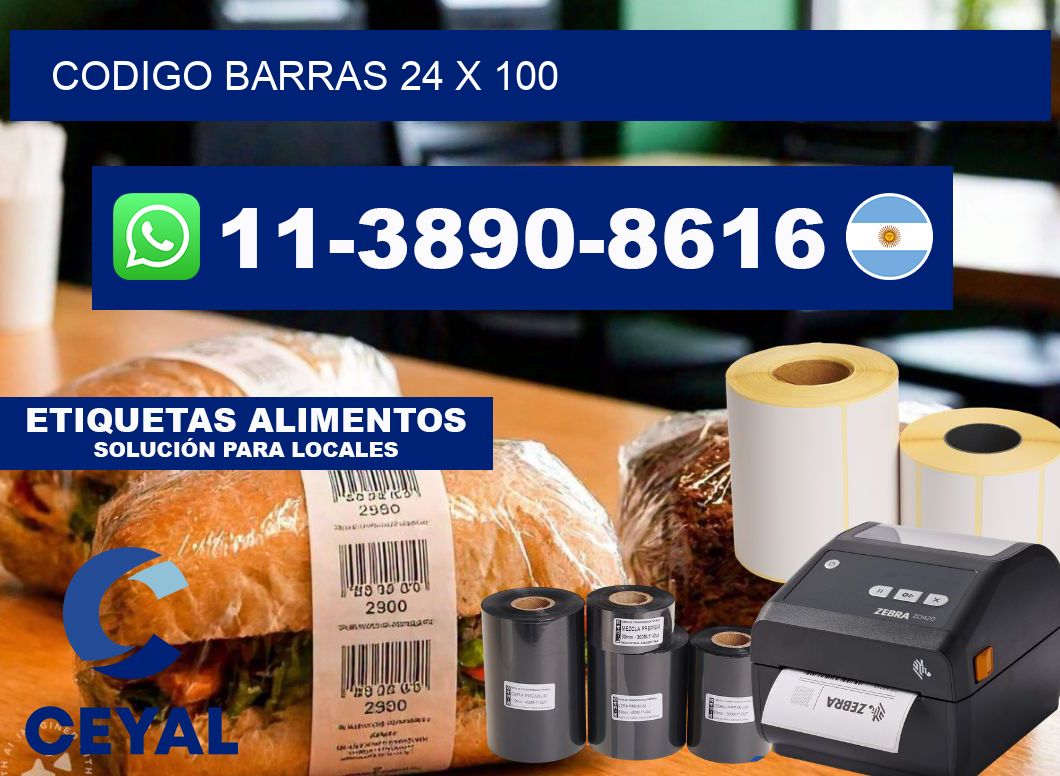 Codigo barras 24 x 100