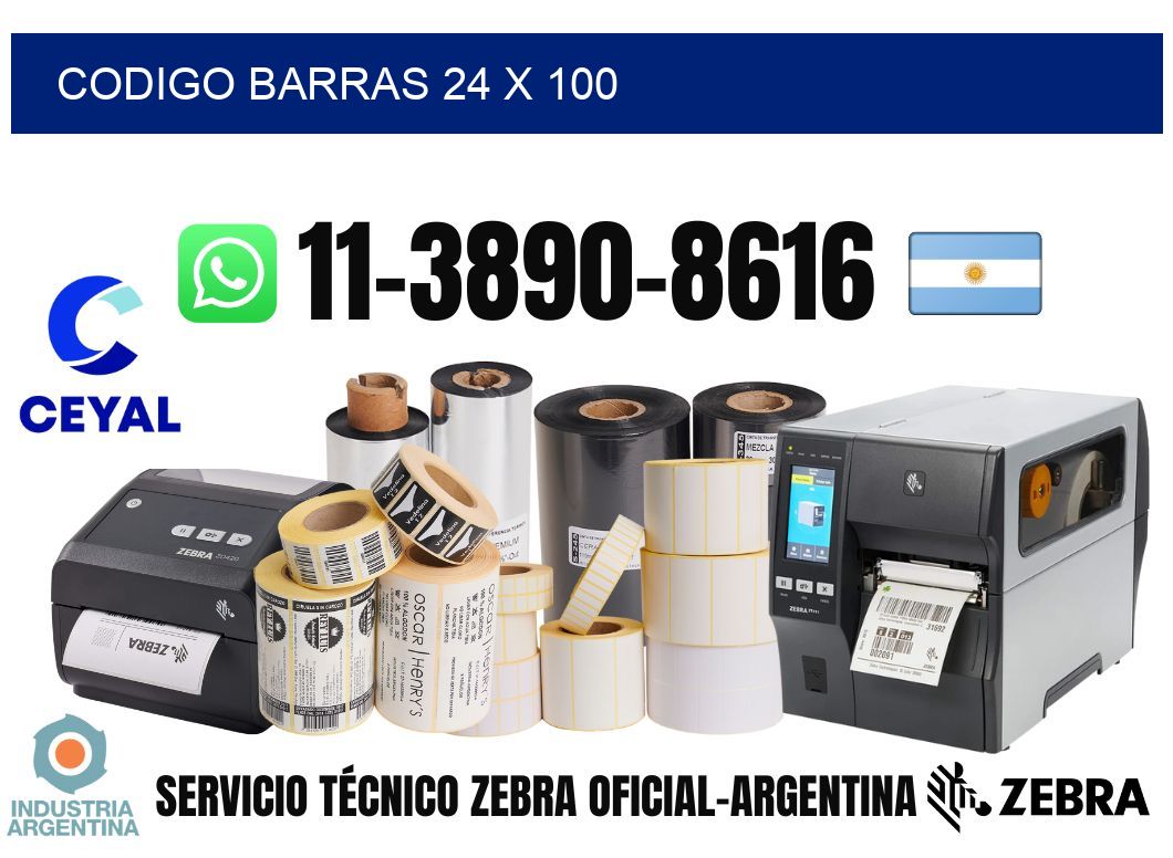 Codigo barras 24 x 100