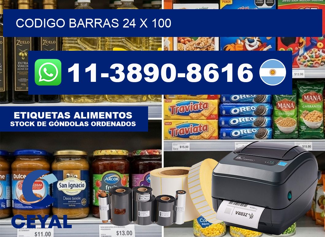 Codigo barras 24 x 100