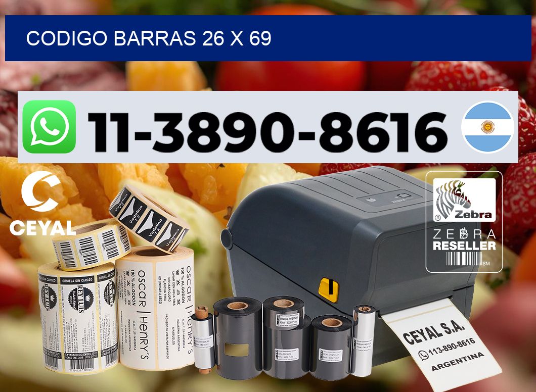 Codigo barras 26 x 69