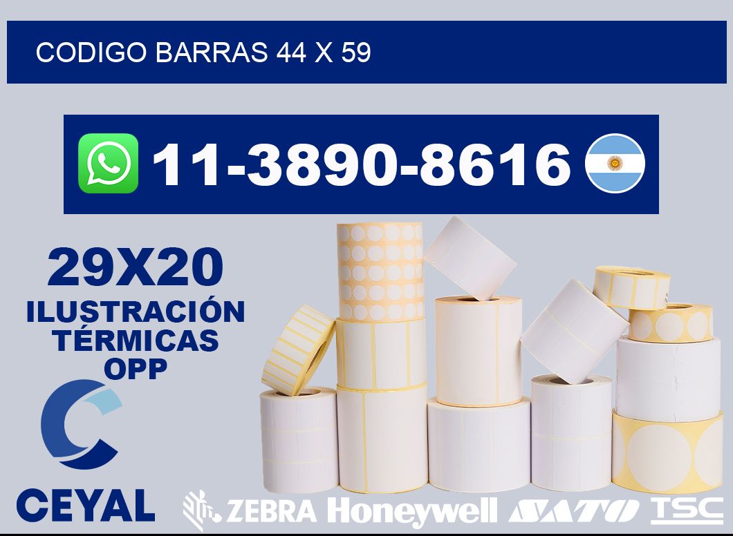 Codigo barras 44 x 59