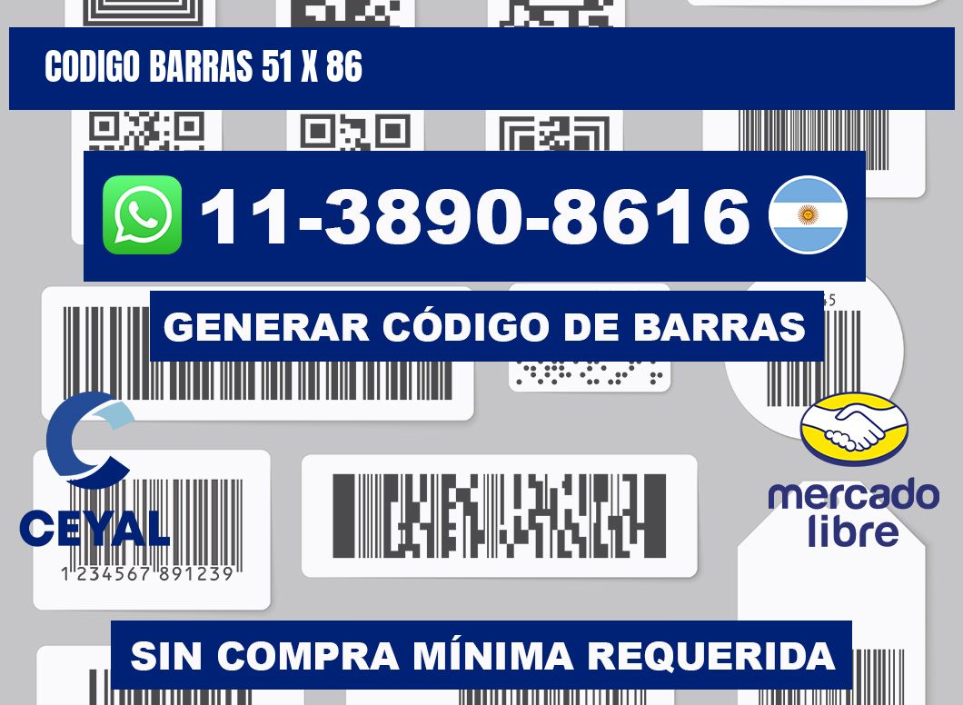Codigo barras 51 x 86