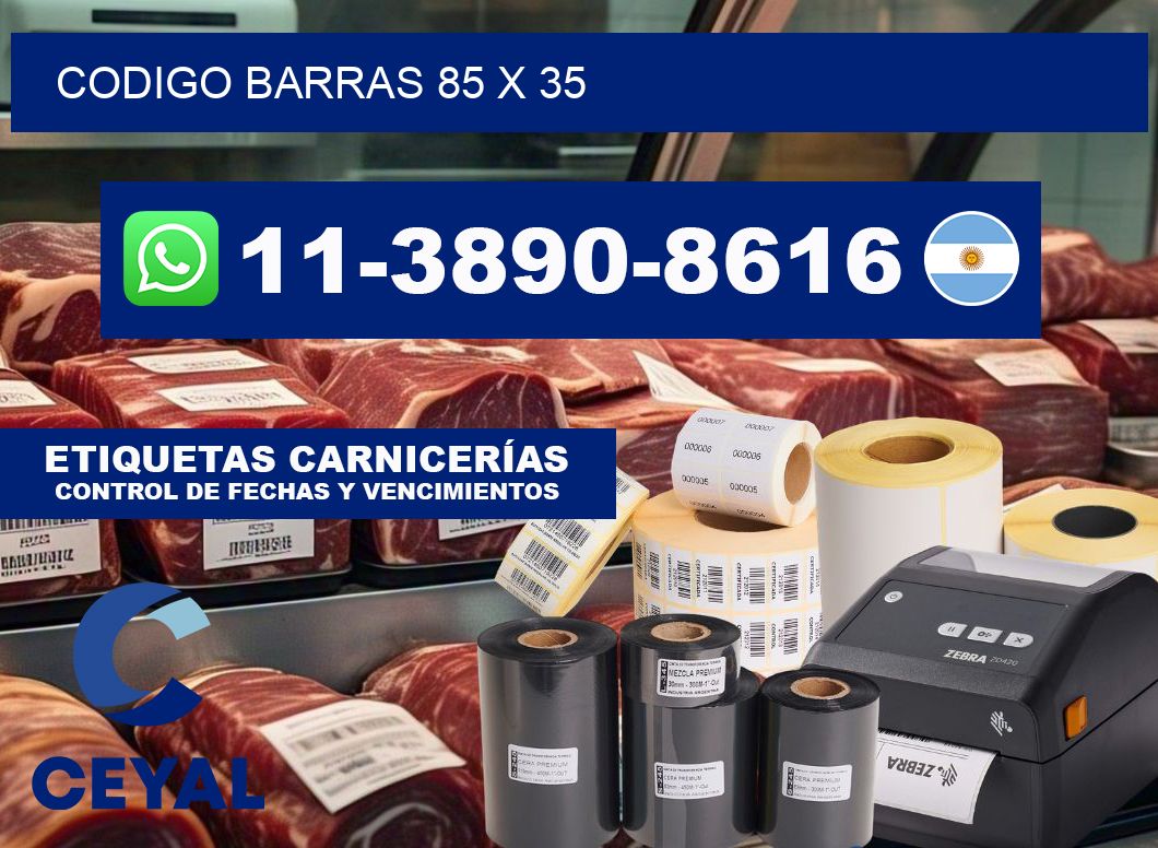 Codigo barras 85 x 35