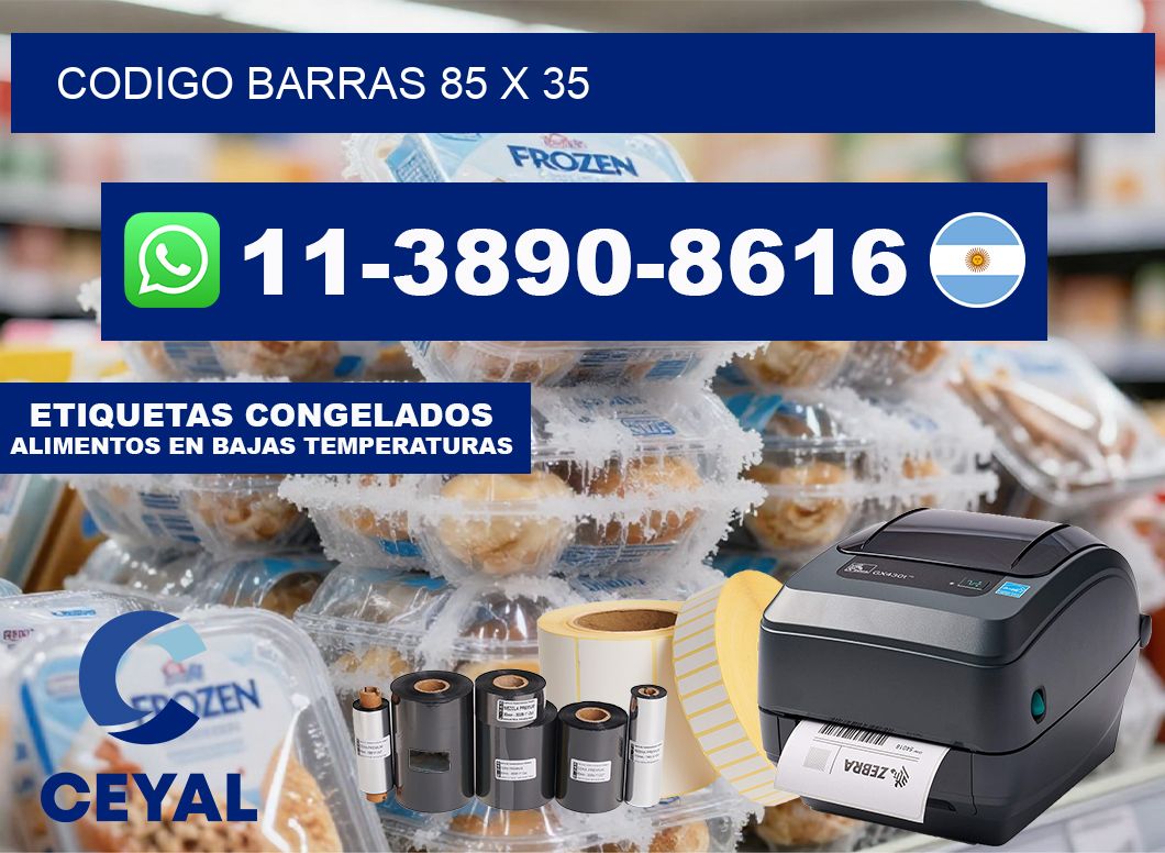 Codigo barras 85 x 35