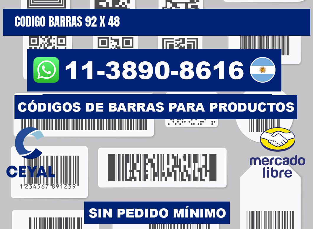 Codigo barras 92 x 48